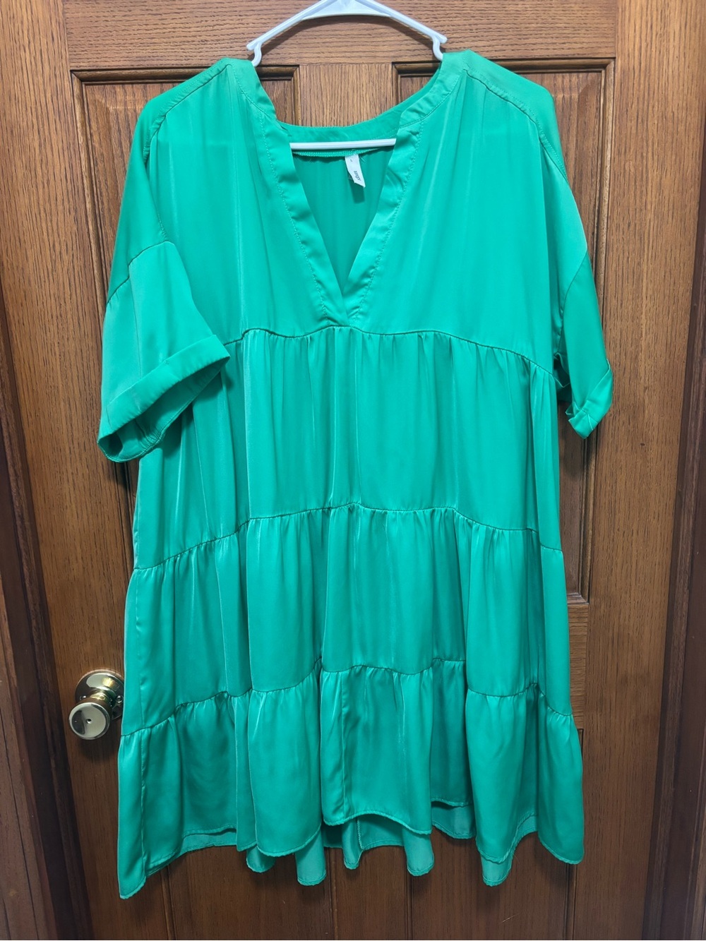 glam Emerald Green Tiered Mini Dress